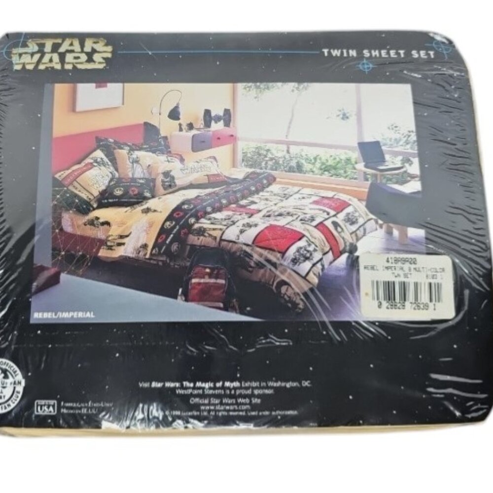 STAR WARS VTG 1998 Rebel/ Imperial Twin Sheet Set BRAND NEW IN PACKAGE!